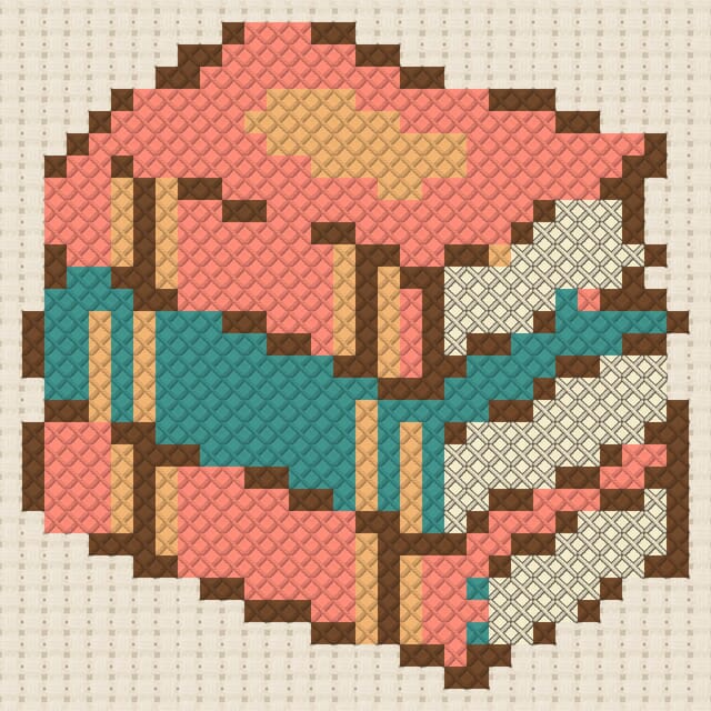Books finished in cross stitch on Aida cloth