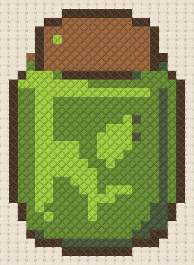 Tea caddy finished in cross stitch on Aida cloth