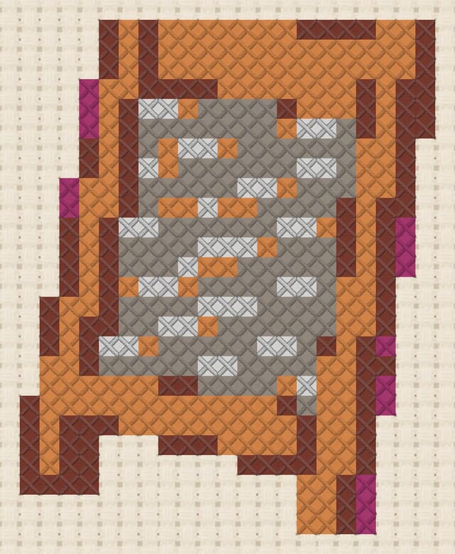 Wooden washboard finished in cross stitch on Aida cloth