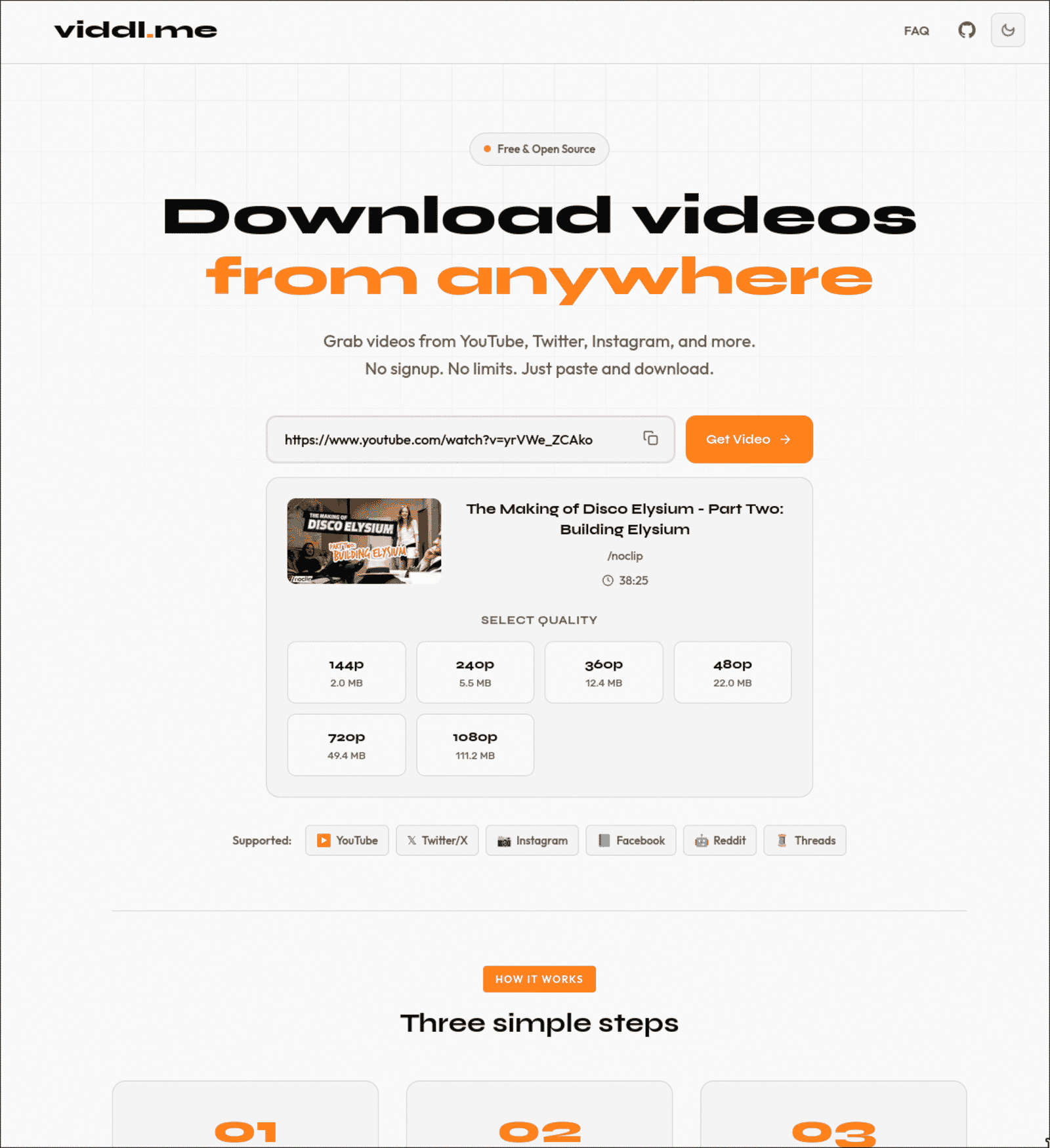 Viddl interface